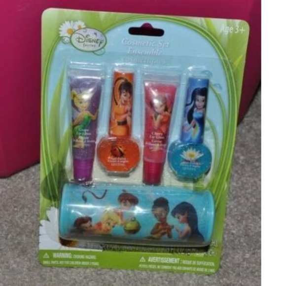 *Disney Tinkerbell Pajamas sz 4/6 Pink Short Sleeve Shirt & Pants & Lip 7 Pc Set - Picture 7 of 7